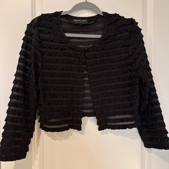 Black Ruffle Blouse - Picture 2 of 3